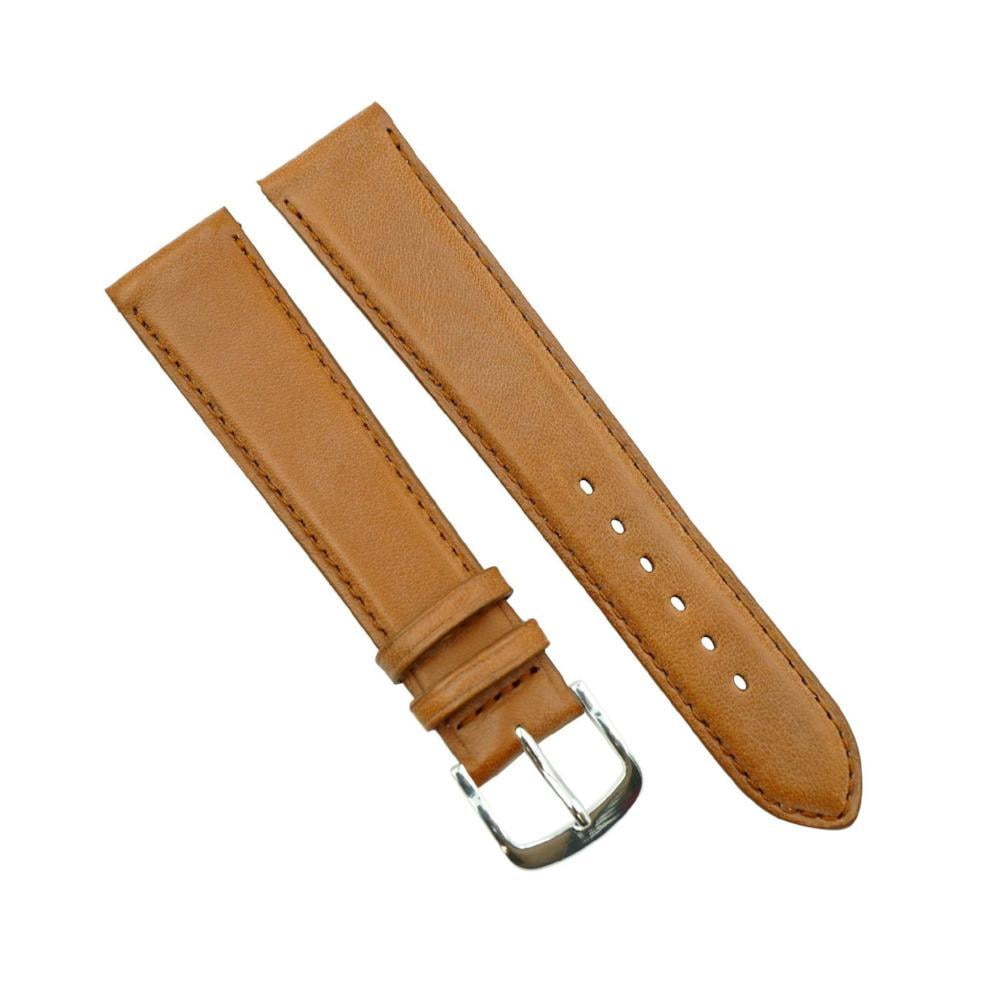 14mm Tan Soft Leather Watch Strap