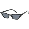 thumbnail image 2 of Womens Retro Cat Eye Sunglasses Neutral Colored Lens 50mm (Black / Smoke), 2 of 4