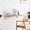 Natural Wood + White, variant on 31" Modern Wall Mounted Floating Folding Desk, White Drop Leaf Table for Home Office, Laundry Room