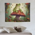thumbnail image 4 of FUMJ  Mushroom Frog Tapestry Wall Hanging, Frog Tapestry for Bedroom, Mushroom Tapestry for Bedroom, Frog Wall Tapestry，Frog Art Wall Decor,, 4 of 7