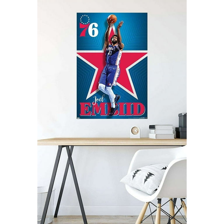 Joel Embiid Superstar Philadelphia 76ers NBA Basketball Poster