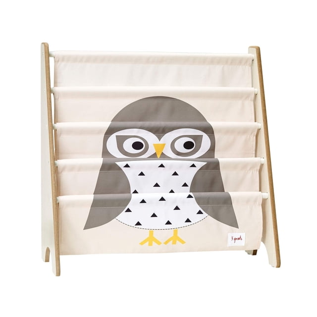 3 Sprouts Kids Book Rack - Bibliotheque Enfant - Space-Saving Bookshelf for Children's Room - Toddler and Baby Bookcase Storage,