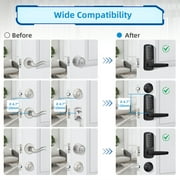 Smart Door Lock with Handle, Keyless Entry Door Lock,8-in-1 Fingerprint Door Lock with Keypad, Front Door Lock for APP Control, Electronic Digital Door Lock,Code Door Lock,Easy Installation