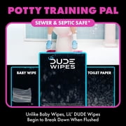 LiL DUDE Flushable Wipes, Extra Large Bubble Bum Wet Wipes, Bubble Gum Scent, 126 Count, 3 Pack