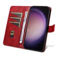 thumbnail image 5 of Allytechgroup Flip Wallet Case for Samsung Galaxy S22 Ultra, Built-in Credit Card Slot RFID Blocking PU Leather Stand Case Shockproof Full Body Protective Cover for Women Men, Red, 5 of 8