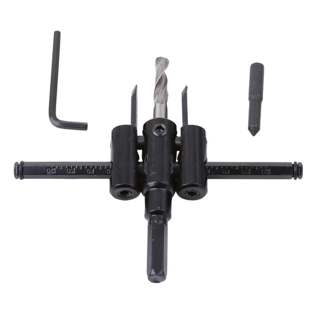 sweethay Aircraft Type Hole Opener Adjustable Woodworking Hole Opener Gypsum Board Tube Anti-slip Alloy Reamer Bit with High Stability for Carpentry Herramientas y ferretería sweethay TO003702-00