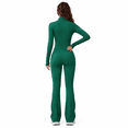 thumbnail image 6 of Veballensty Women's 2 Piece Yoga Outfit, Zip Up Long Sleeve Cropped Jacket & High Waist Flared Leggings Workout Tracksuit for Gym Running, 6 of 9