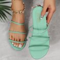 thumbnail image 6 of Kukoosong Flat Sandals Women Flip Flops for Women Casual And Comfortable Wear Bright One-word Thin Belt Green Size 40, 6 of 7