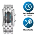 thumbnail image 4 of Reloj Para Hombre Led Binario Electrónico Impermeable Moda Correa Plateado, 4 of 8