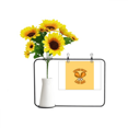 thumbnail image 1 of Muslos de pollo atraen a la gente. Tarjeta de bendición de jarrón de girasol artificial, 1 of 3