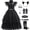 Dress Set, variant on Lstmmwd Black Dress Up Costume for Girls Birthday Party Halloween Cosplay Outfit with Accessories 3-12Y