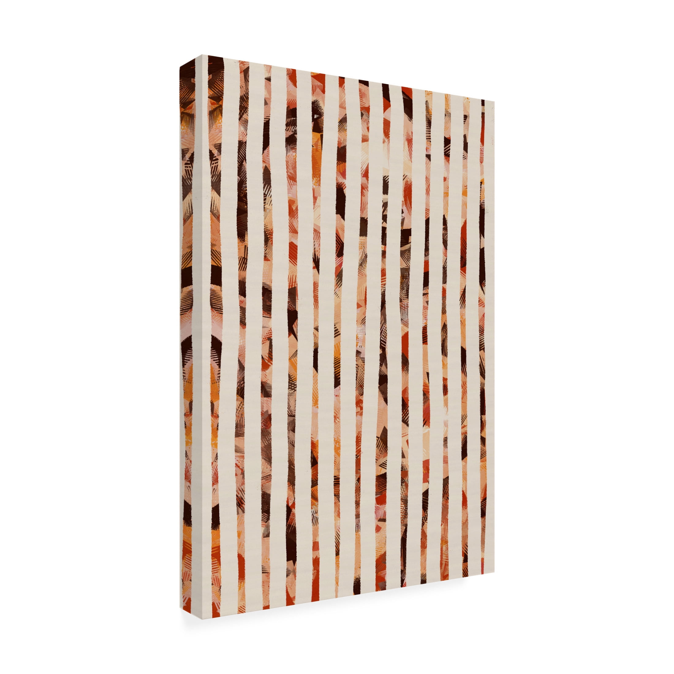 Canvas Wall Art - Treechild 'Beige Stripes Pattern' Wall Art for Living Room, Bedroom, or Office D?cor by Trademark Fine Art - 12 x 19 Inches