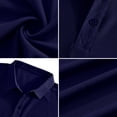 thumbnail image 5 of KLHDSF Men's Polo Shirts Short Sleeve Casual Summer Cotton Shirts for Men Performance Collared Golf Shirts Navy XXXL, 5 of 5