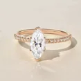 thumbnail image 2 of IGI Certified 1.20TCW Marquise Cut Lab Grown Diamond 14K Gold Birthday Gift Ring, 2 of 2