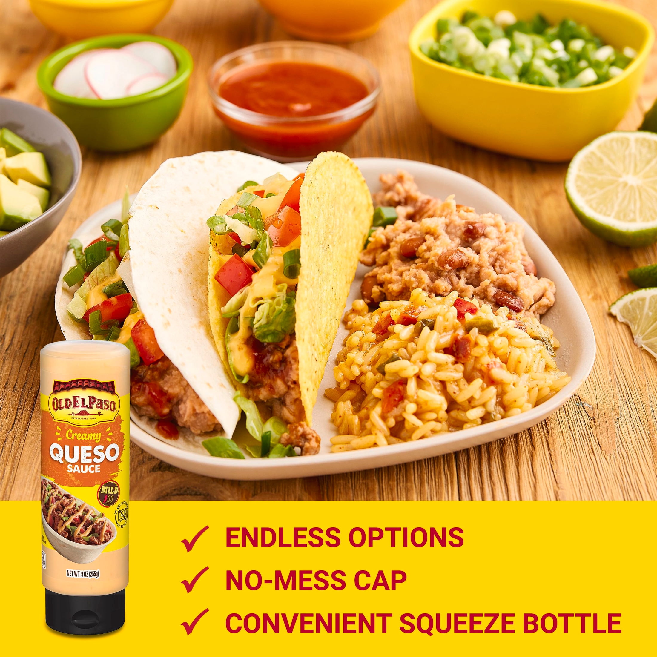 (8 pack) Old El Paso Creamy Queso Taco Sauce - 9 oz