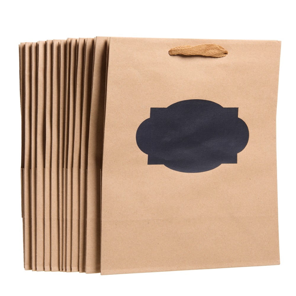 Hello Hobby Small Kraft Gift Bags with Chalk Label, 5.25" x 8.38", 10 Small Favor Bags