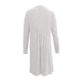 thumbnail image 5 of Women's Bodycon Dress Long Sleeve Sexy Slim Fit Waist Defining Hip Hugging Date Night Dress for Spring Fall Evening Out,Light Gray,XL, 5 of 7