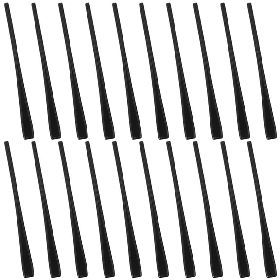 Pretyzoom 10Pcs Soft Black Eyeglass Temple Tips Sleeves Anti Slip Durable Fit