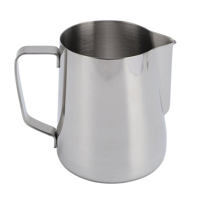 Taza De Crema De Espuma De Leche, Jarra De Espuma De Leche, 600ml 304 Café De Acero Inoxidable Caza De Crema De Leche Vaporizadora, Con Escala Clara, Para Restaurantes De Cafés