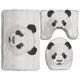 thumbnail image 1 of ABPHQTO Arte De Panda Juego de alfombras de baño de 3 piezas Alfombra de baño Alfombra de contorno y tapa de inodoro ABPHQTO Cont-CHAPPLE-28014, 1 of 2