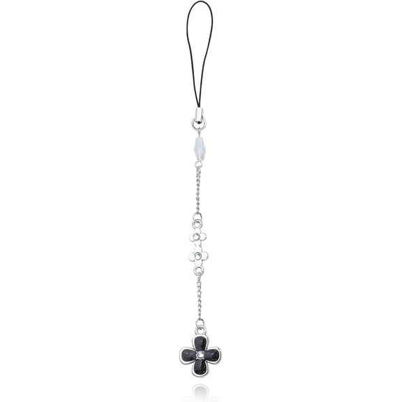 Four Leaf Clover Phone Charm - Cartoon Anime Lucky Flower Pendant - Cell Phone Strap Keychain Bag Charm Car Accessory