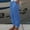 Blue, variant on Baqcunre Women's Solid Cotton Linen Elastic Waist Wide Leg Pant with Belt Pocket,Color Blue,Size M-3XL