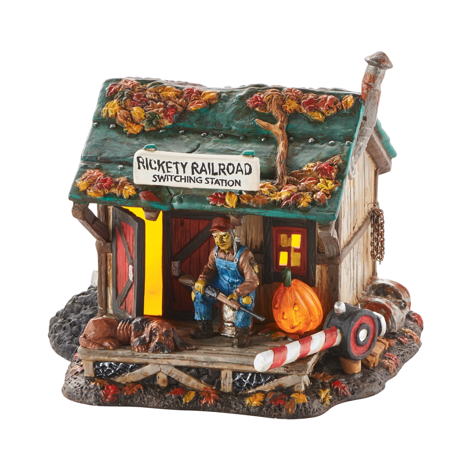 Department 56 Halloween Village 4049914 Haunted Rails Outpost LED