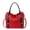 Black with red, variant on Genuine cowhide leather women's handbag lychee pattern large capacity casual single-shoulder tote