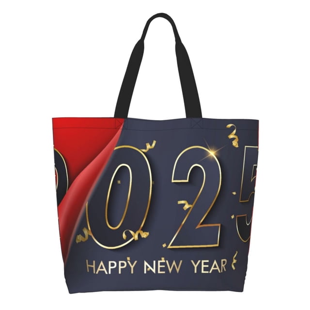 Balery 2025 New Year 2 Bolsa Tote Estilo Estético con Cremalleras, Bolsa de Hombro, Bolsa de Compras Grande y Plegable