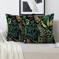thumbnail image 2 of LALILO Throw Pillow Covers Spring Green Vintage Floral Leaves And Cushion Cover 18" x 18", 2 Pack, 2 of 6
