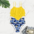 thumbnail image 2 of Girls Swimsuit Two Piece Bikini Sets Tankini Adjustable Straps Bathing Suit with Chest Pad Swimwear 7-16 Years Teen Swimsuits High Waisted, 2 of 3