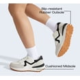 thumbnail image 4 of LUCKY STEP Womens Retro Chunky Sneakers Fashion Color Blocked Casual Shoes,Beige&Grey&Black, 4 of 10