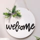 thumbnail image 5 of Gwong Decoración hogareña Adorno de colgante de pared Eco-Friendly Patrón Inglés Forma redonda Forma de madera Pinza Colgante para el hogar Gwong 21061940, 5 of 6