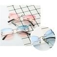 thumbnail image 4 of Gafas de sol de moda para mujer, gafas UV400, gafas de sol sin marco tipo ojo de gato, gafas para mujer, 4 of 8