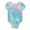 thumbnail image 2 of Glowing Crystals Candy Colored Aurora Pure Cotton Bodysuit Short Sleeve Pajamas One-Piece Romper Unisex 2T, 2 of 6