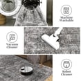 thumbnail image 6 of 8x10 Washable Area Rugs Living Room Bedroom Non-Slip Vintage Large Area Rug Stain-Resistant Low Pile Retro Floral Accent Dining Room Home Decor Grey, 6 of 8