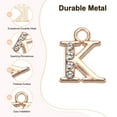 thumbnail image 2 of Uxcell 20 Pack Rhinestone K Letter Charm for DIY Bracelet/Wristbands/Jewelry Gold 0.39" x 0.51", 2 of 6