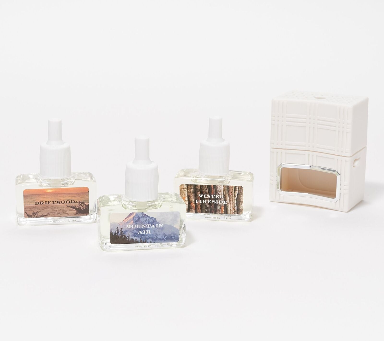 HomeWorx by Harry Slatkin Mountain Woods PlugIn & 3 Diffuser Oils