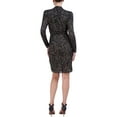 thumbnail image 2 of BCBGMAXAZRIA Womens Animal Print Faux Wrap Cocktail And Party Dress, 2 of 4