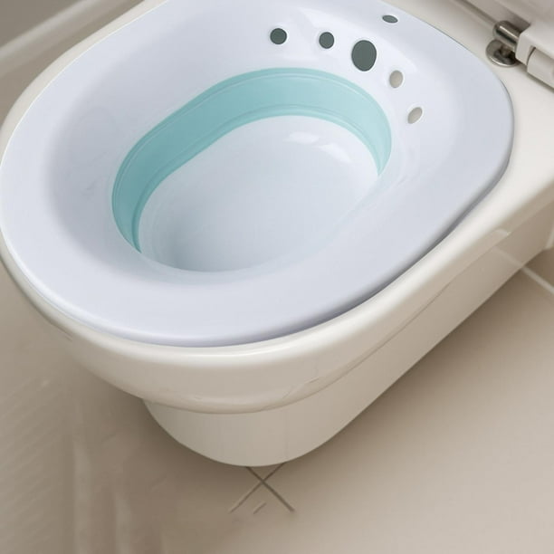 s Hemorroides Alivian El Inodoro, Bañera de Asiento, Bañera, de Cadera, Perineal con Descargador Plegable verde Baoblaze Tina de baño de asiento de inodoro