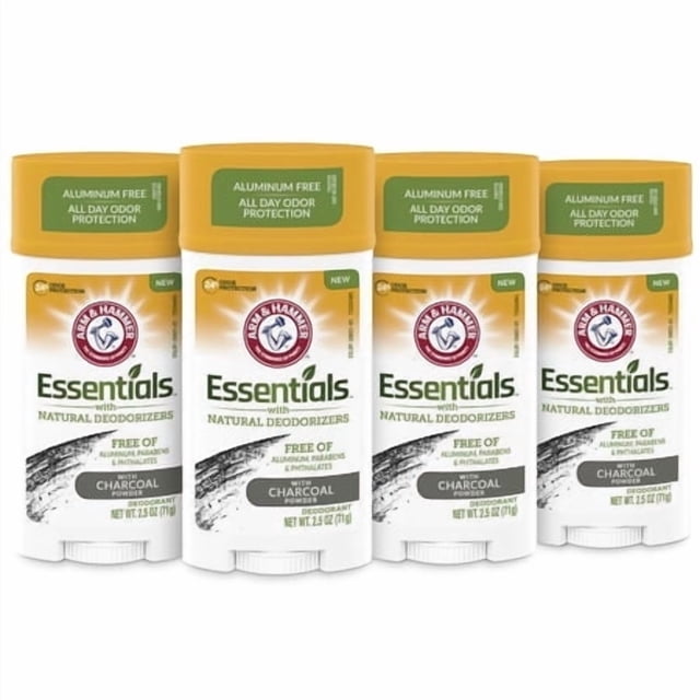 Arm & Hammer Essentials Déodorant au Charbon, Lot de 4