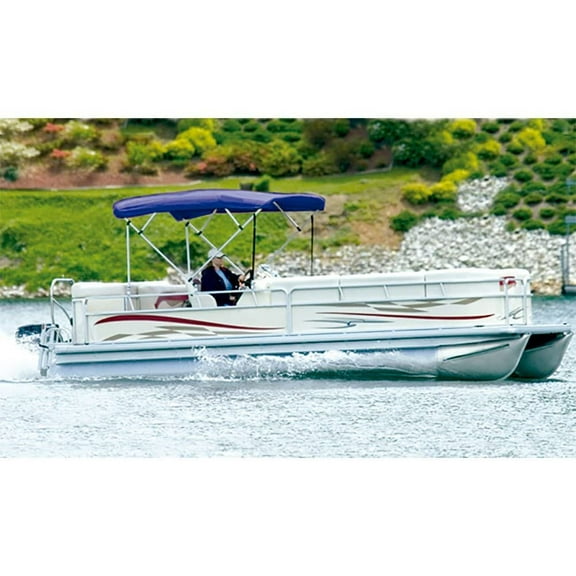 Carver Covers  510A04; 4 Bow 91 In-96 In Pacific Blue (Canvas and Boot Only)-Bimini Top