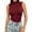 Sleeveless-Burgundy, variant on Mock Turtleneck for Women Fitted Sleeveless Tops Tight Shirts Tees