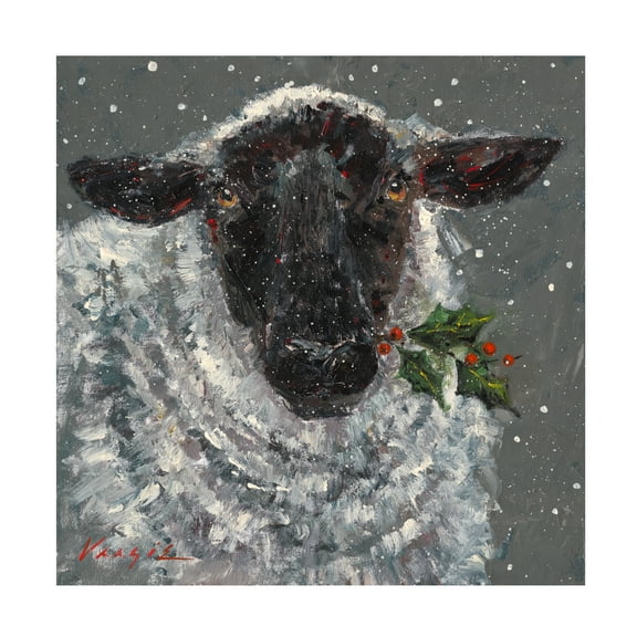 Trademark Fine Art Mary Miller Veazie Wren The Christmas Sheep Canvas Wall Art - 35x35
