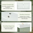 thumbnail image 4 of Euroco 21.6 inch Modern Floating Bathroom Vanity with Ceramic Basin - Perfect for Small Bathrooms, Left side storage, 4 of 9