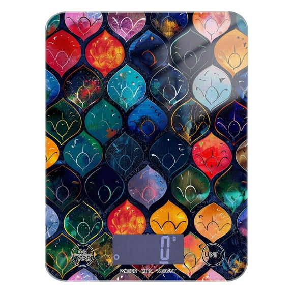 Glowing Fish Scales Food Scale Digital Kitchen Scale Waterproof Grams Ounces lbs for Weight Loss