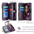 thumbnail image 3 of Funda de teléfono Wallet Defense para iPhone 16E 2025, color morado, 3 of 9