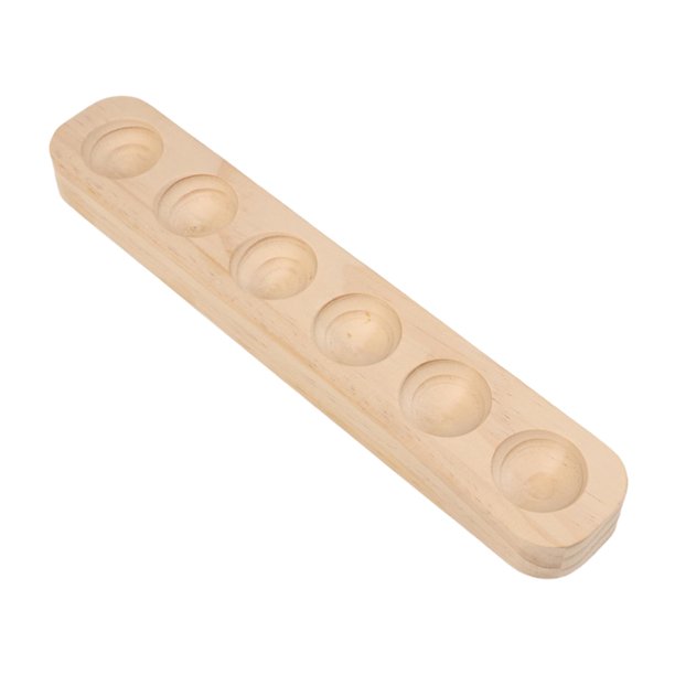 Porta huevos de madera, contenedor para huevos, postres, bandeja para guardar huevos, organizador de huevos 6 rejillas de largo