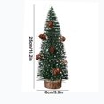 thumbnail image 3 of Djunllk Mini Christmas Trees Bottle Brush Trees with Wood Base, Christmas Village Trees for Tabletop Christmas Decor Holiday Winter Decorations Christmas Tree, 3 of 9