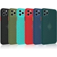 thumbnail image 2 of Heat Dissipation Phone Case, New Breathable Hollow Cellular Hole Heat Dissipation Case Full Back Camera Lens Protection Ultra Slim TPU Case Cover (Dark Green, Compatible with iPhone SE 2020), 2 of 12